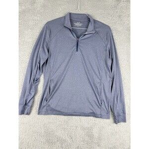 Vineyard Vines Jacket Pullover Mens M Blue Performance 1/4 Zip Lightweight